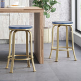 Christopher Knight Home® - Noble House - Skyla Modern Industrial Swiveling Counter Stool (Set of 2)