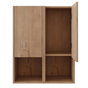 English Elm 24" Bathroom Side Cabinet - Wall-Mounted Design, Soft-Close Doors, Durable Plywood, Space-Saving Storage W999S00373