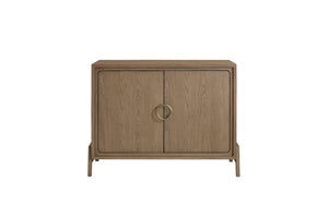 English Elm Two Door Latte Server 46" Light Brown Solid Wood+MDF Buffet Cabinet with Custom Hardware, Modern Finish B2699P238655