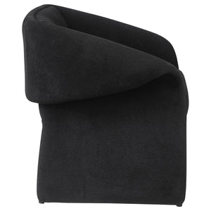 English Elm Mcdonald Sculptural Suede Accent Chair with Folded Arms for Modern Living Spaces B062P451700