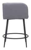 Horbat Counter Stool - Set of 2 Gray 110065 Zuo Modern