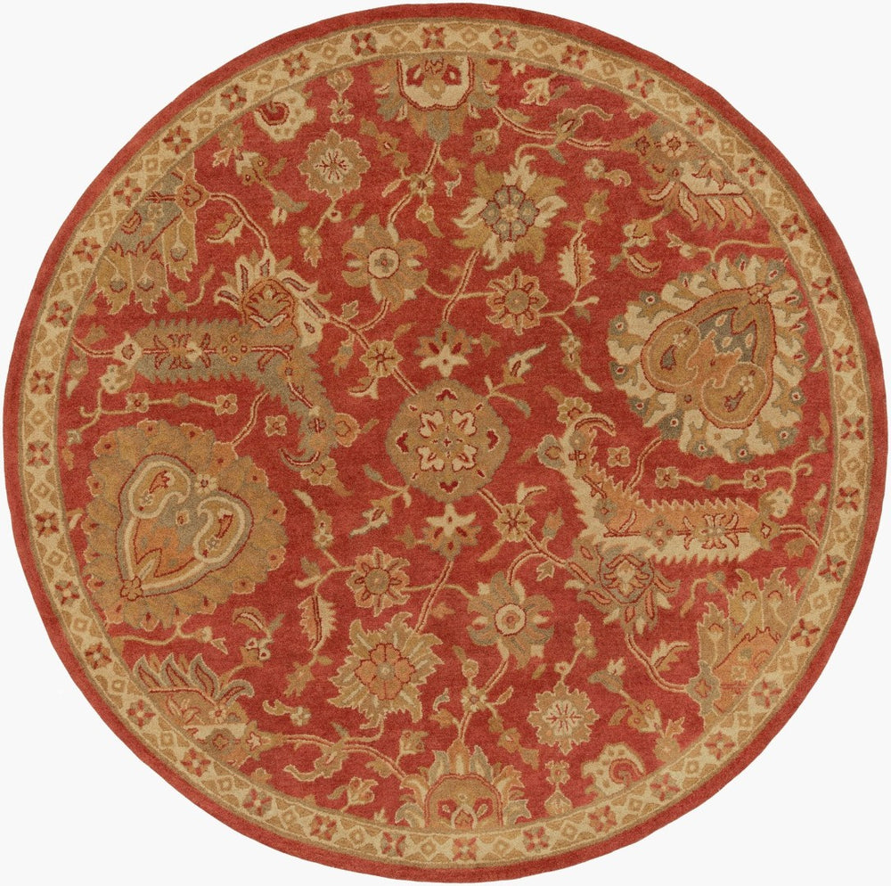 Surya Ancient Treasures Hand-tufted Wool Square Area Rug for Eclectic Living Rooms A177-8RD