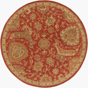 Surya Ancient Treasures Hand-tufted Wool Square Area Rug for Eclectic Living Rooms A177-8RD