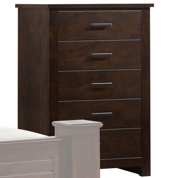 English Elm Panang Elegant Seven-Drawer Dresser with Felt-Lined Top Drawer, Dovetail Construction & Lock Mahogany 54 L x 19 W x 35 H B2726P257391
