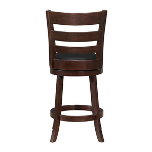 English Elm 360-Degree Swivel Counter Height Chair In Dark Cherry - Elegant, Comfortable, Solid Wood Design For Dining B011P220994