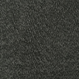 English Elm Burton Charcoal Upholstered Queen Bed with Padded Headboard, Rounded Corners & Modern Black Frame B062S01301
