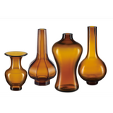 Amber & Gold Peking Long Neck Vase