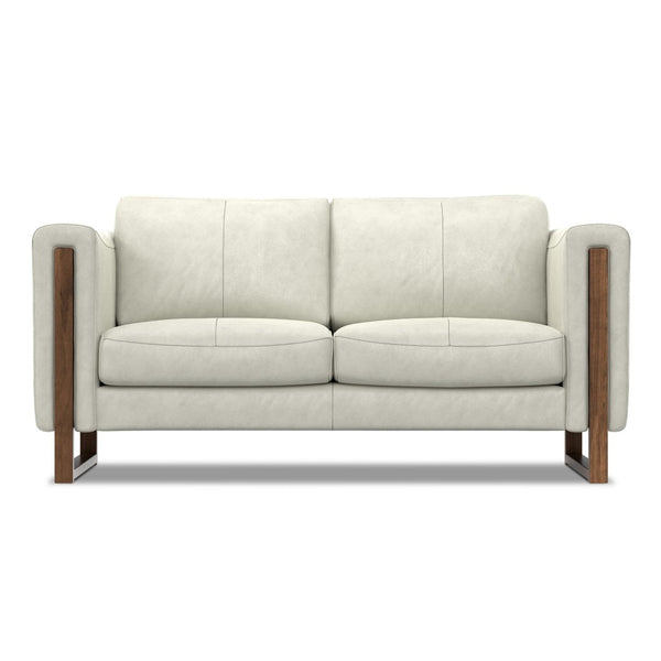 English Elm Richard 63-Inch Eco-Friendly Genuine Leather Loveseat For Compact Living Spaces – Stylish Comfort B136P364295-GIGA