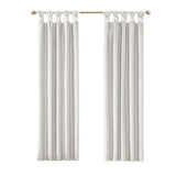 Madison Park Emilia Transitional Twist Tab Total Blackout Window Curtain Panel MP40-6366 White