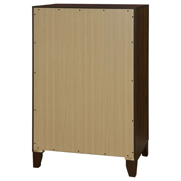English Elm Bren Five Drawer Chest Rubberwood Grain Build Farmhouse Bedroom Storage B062P451890
