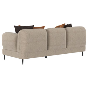 English Elm Repley Chenille Sofa and Loveseat Set with Tapered Legs for Modern Living Rooms B062S01635