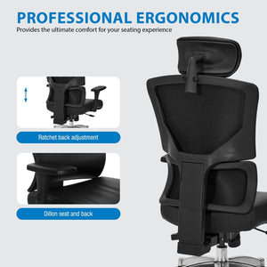 OSP Home Furnishings 639 Series Ergonomic Manager Chair with Lumbar Support and 4-way Adjustable Armrests 639-P76C4-R107