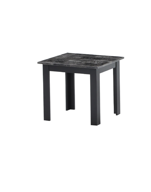 English Elm 3pc Modern Coffee & End Table Set with Faux Marble Tops Sleek Gray Finish Wooden Legs, Stylish Living Gray 45.5 L x 24.5 W x 3.38 H B011P232910