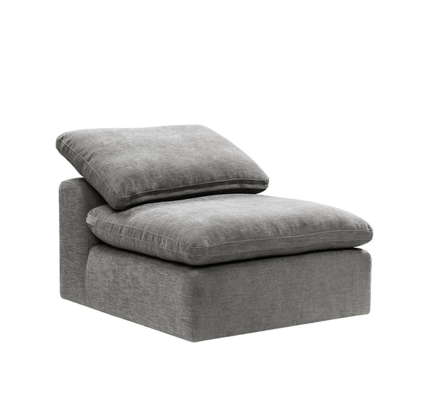 English Elm Naveen Gray Linen Modular Sectional Sofa with Ottoman — Customizable 7-Piece, Plush Foam Seats, Wooden Frame Comfort B2726S00084