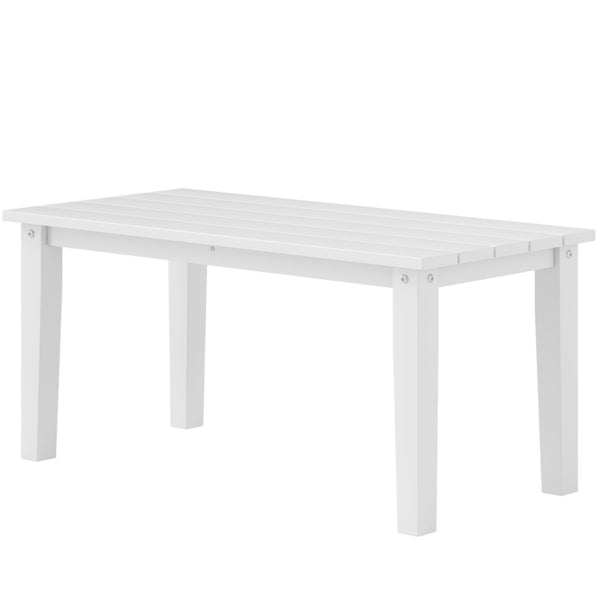English Elm Outdoor Hdpe Slatted Rectangle Coffee Table for Patio Deck and Poolside Use T3971P444012