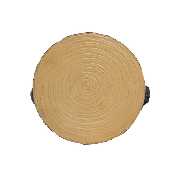 English Elm Christopher Knight Home® - Black Bear MGO Side Table Pedestal — Hand-Painted Resin Bear Stool with Faux Wood Top, Indoor/Outdoor Decor N765P353629K