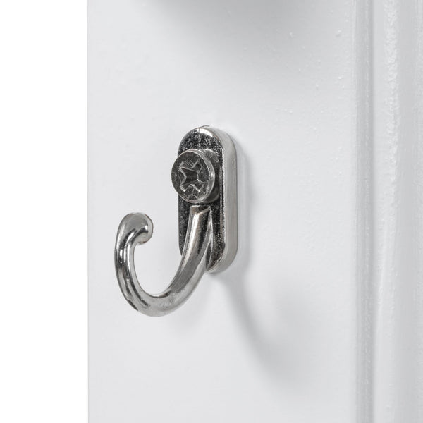 English Elm Floating Compact Wall Organizer Vanity with Large Mirror, Drawers, Hooks & Shelves for Small Spaces N844P292485A