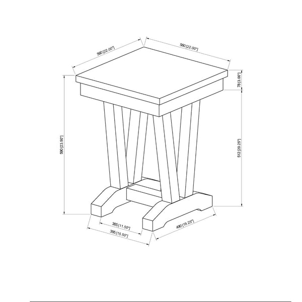 English Elm Paula Faux Marble Top End Table with Sculptural Pedestal Base for Modern Living B201P411481