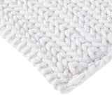 Madison Park Lasso Casual 100% Cotton Chenille Chain Stitch Rug MP72-5827 White