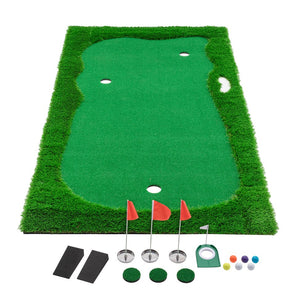 English Elm Golf Practice Cage with Powder Coated Steel Frame Double Layer Net Backyard Training W1422P289866
