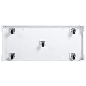 English Elm K&K Fluted Kitchen Island Cart with Tilt-Out Trash, Charging Station, Hidden Wheels & Ample Storage White N707P221571W