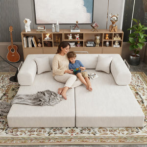 English Elm Double Convertible Corduroy Sleeper Sofa High Density Foam Wide Armrest Studio Bed W3064P245390
