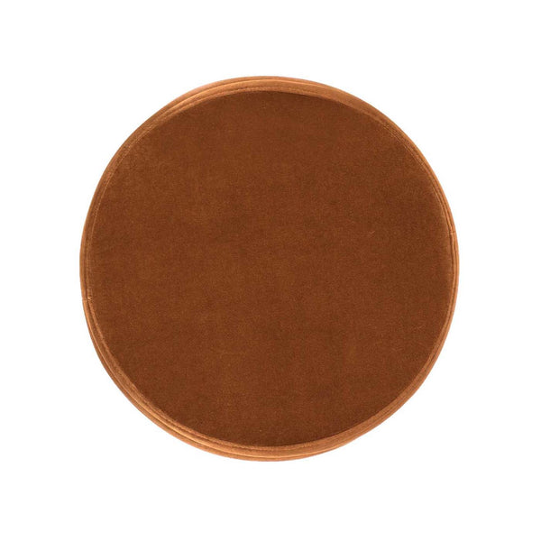 English Elm Jennifer Taylor Home - Fuji Oversized Round Storage Ottoman with Bouclé Upholstery, Kiln-Dried Birch Frame & Hidden Compartment Burnt Orange B2719P238419