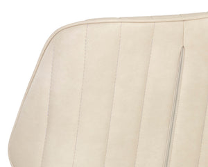 Sunpan Clinton Dining Chair Set of 2 - Stylish Industrial Design with Channel Tufting and Sturdy Iron Legs Bronze / Bravo Cream