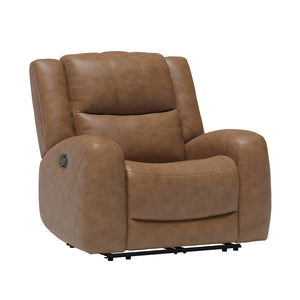 English Elm Transitional Multi-Function Glider Recliner with Channel Back, Cup Holders, Hidden Storage, Upholstered Comfort Brown 44 L x 31 W x 26 H B2741P385045