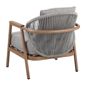 English Elm Christopher Knight Home® - Orla Outdoor Rope Club Chair - Stylish Teak Finish & Plush Taupe Cushions For Ultimate Comfort N775P224519T