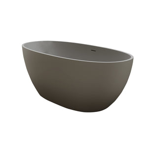 English Elm 70.6'' Freestanding Resin Stone Soaking Tub Polished Spa Bath with Drain Overflow W2753P477965