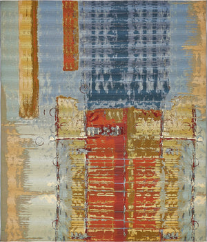 Unique Loom Outdoor Modern Baja Machine Made Geometric Rug Multi, Beige/Blue/Brown/Cream/Gold/Green/Red/Olive/Navy Blue 10' 0" x 12' 2"