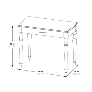 OSP Home Furnishings Baron Writing Desk White