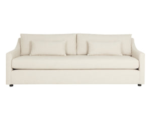 Sunpan BRAMWELL Sofa - Elegant Fletcher Desert Fabric, Deep Bench Cushion & Lumbar Pillows for Comfort 112798