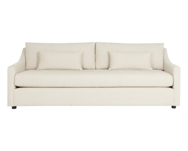 Sunpan BRAMWELL Sofa - Elegant Fletcher Desert Fabric, Deep Bench Cushion & Lumbar Pillows for Comfort 112798