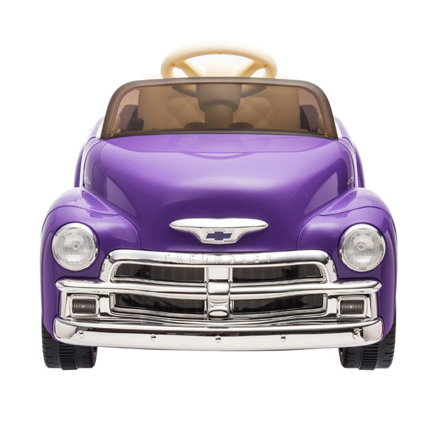 English Elm 12v Chevrolet 3100 Licensed Vintage Pickup Ride on Truck with Led Lights and Parent Remote Purple W1578P214181