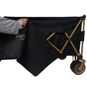 English Elm 51-inch Heavy Duty Steel Folding Utility Wagon with All-terrain Wheels and 480lb Capacity W2932P331764