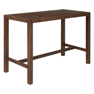 English Elm Trexm Solid Acacia Outdoor Bar Set Five Piece Rustic Slatted Counter Height Patio Mocha TM000029AAP