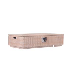 English Elm Outdoor Rectangular Mgo Concrete Fire Pit 50000 Btu Propane Patio Focal Point N772P409036T