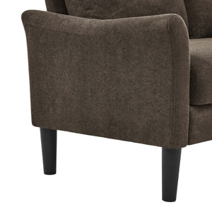 English Elm Tufted Button Back Loveseat with Tall Legs Mid Century Style for Living Spaces B2748P493721