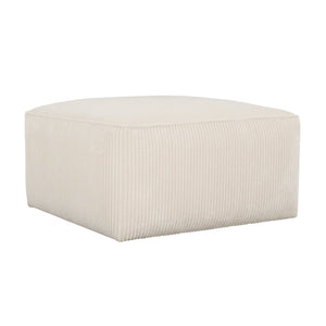 English Elm Upholstered Corduroy Square Ottoman Plywood Frame Sectional Footrest for Living Room Beige N757P414087I