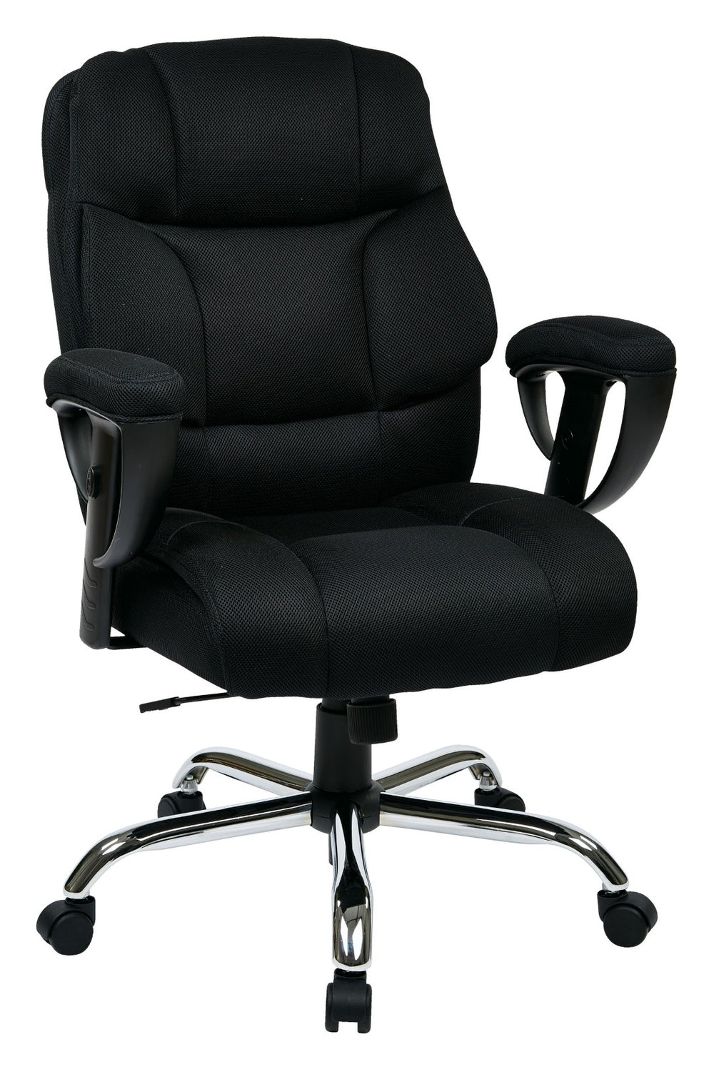 OSP Home Furnishings Executive Mesh Big Man Office Chair with Lumbar Support and Chrome Base for Long Hours EX1098-3M