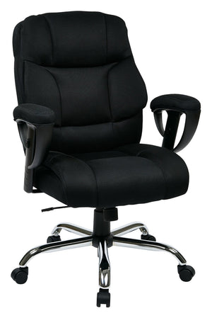 OSP Home Furnishings Executive Mesh Big Man Office Chair with Lumbar Support and Chrome Base for Long Hours EX1098-3M