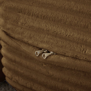 English Elm Modern Full Size Folding Sofa Bed with Plush Corduroy, 2 Pillows, 15" Foam Mattress, No Assembly Required Camel W1885P347081