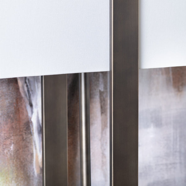 Crestview Collection 28"H Stylish Bronze Metal Table Lamp With Rectangular Shade & Convenient In-line Switch   Cvaer2088