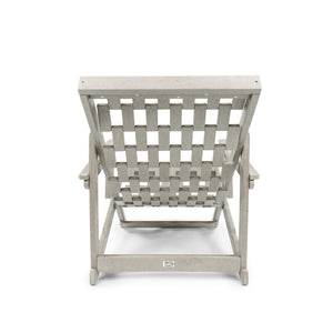 English Elm Pinecrest Outdoor Folding Lounge Chair Recycled Hdpe Reclining Patio Seat with Cushion Sand B2745P409689