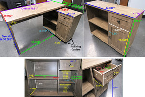 OSP Home Furnishings Waverly Workstation Scottish Alder
