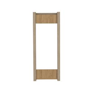 English Elm Arlington Wall Towel Rack with Shelf & Bar, Natural Oak Finish — Space-Saving, Sturdy Storage for Baths B200P362034