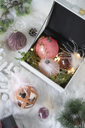 English Elm D3" Elegant Glass Christmas Ball Ornaments Set Of 12 - Timeless Holiday Decor For Any Style W2078P247922