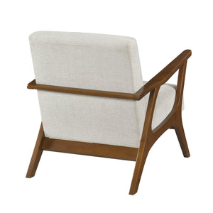 English Elm Contemporary Plush Chenille Accent Chair with Pocket Coil Support, Dacron Foam Cushion, 300lb Capacity Beige,Chestnut 35 L x 27.5 W x 18 H B011P347863